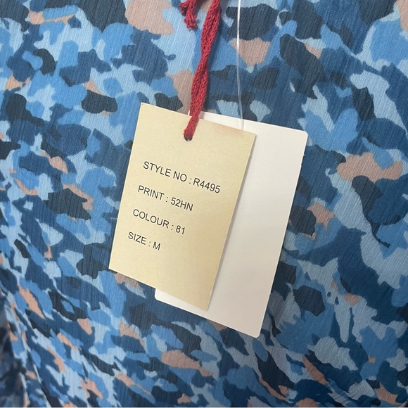 Raga Neela Long Sleeve Maxi Dress In Light Multi Blue- New With Tag- Reemoly - Picture 11 of 14